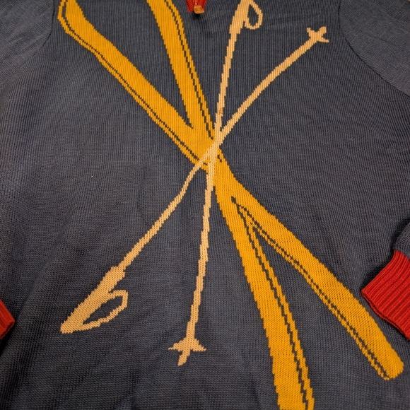 Tipsy Elves Blue and Red Zip-Up Sweater - Picture 2 of 12